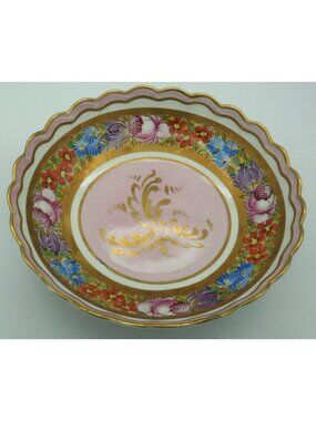 Pillivuyt Hand Painted Footed Centerpiece Bowl 9.5 IN Paris France Artist Signed